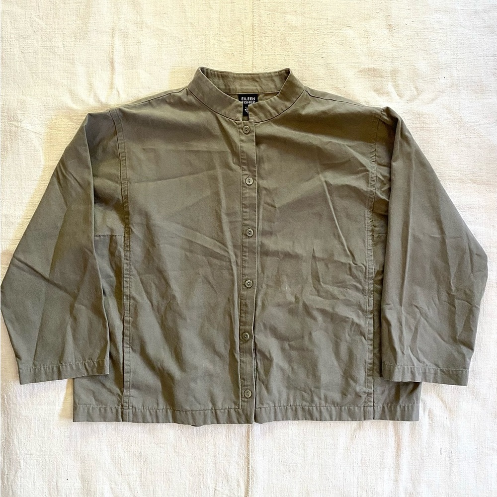 VTG Eileen F Pure Cotton Button Shacket